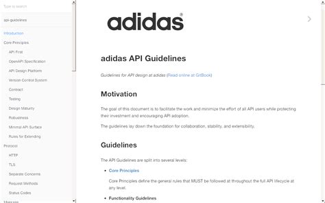 adidas rest api guidelines